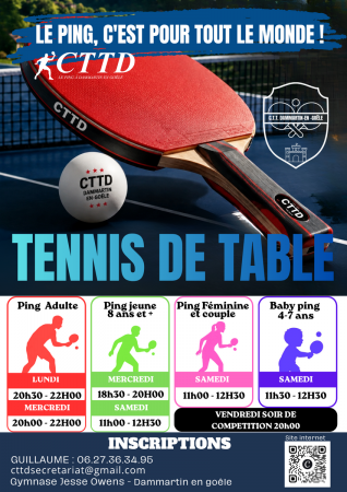 🏓 Le CTTD présent aux Forums des Associations !